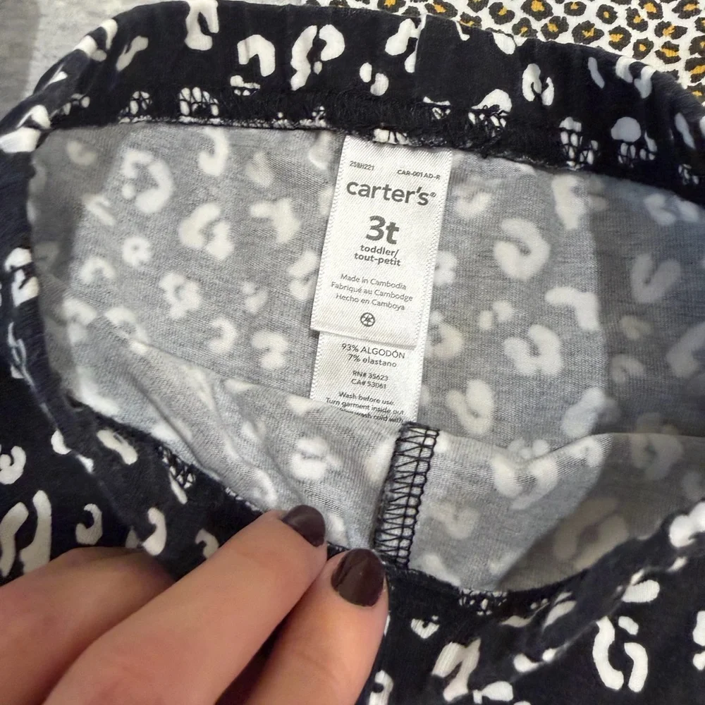 Carter's Black and White Toddler Leggings and Sweatpants